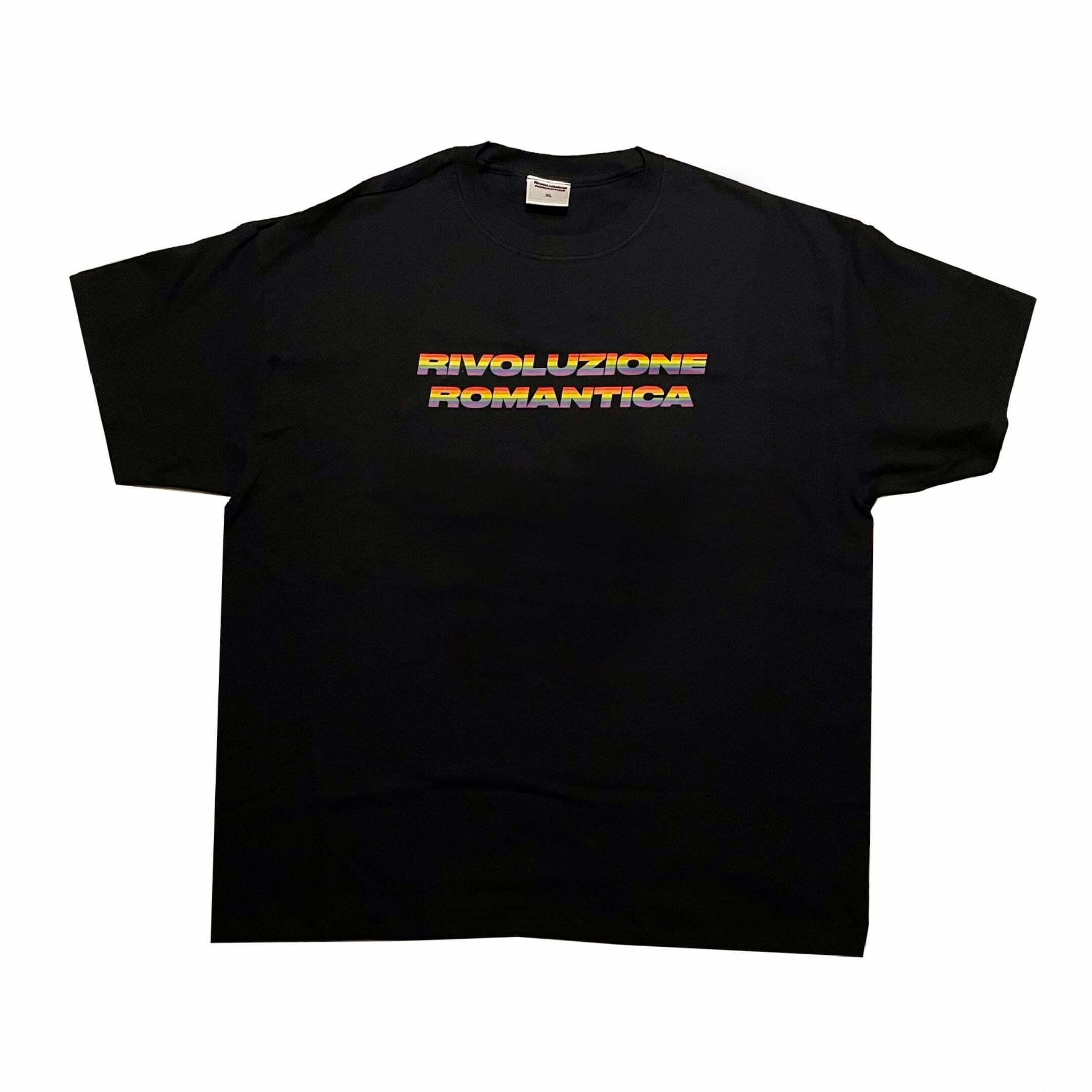 RIVOLUZIONE ROMANTICA T-Shirt Rainbow logo