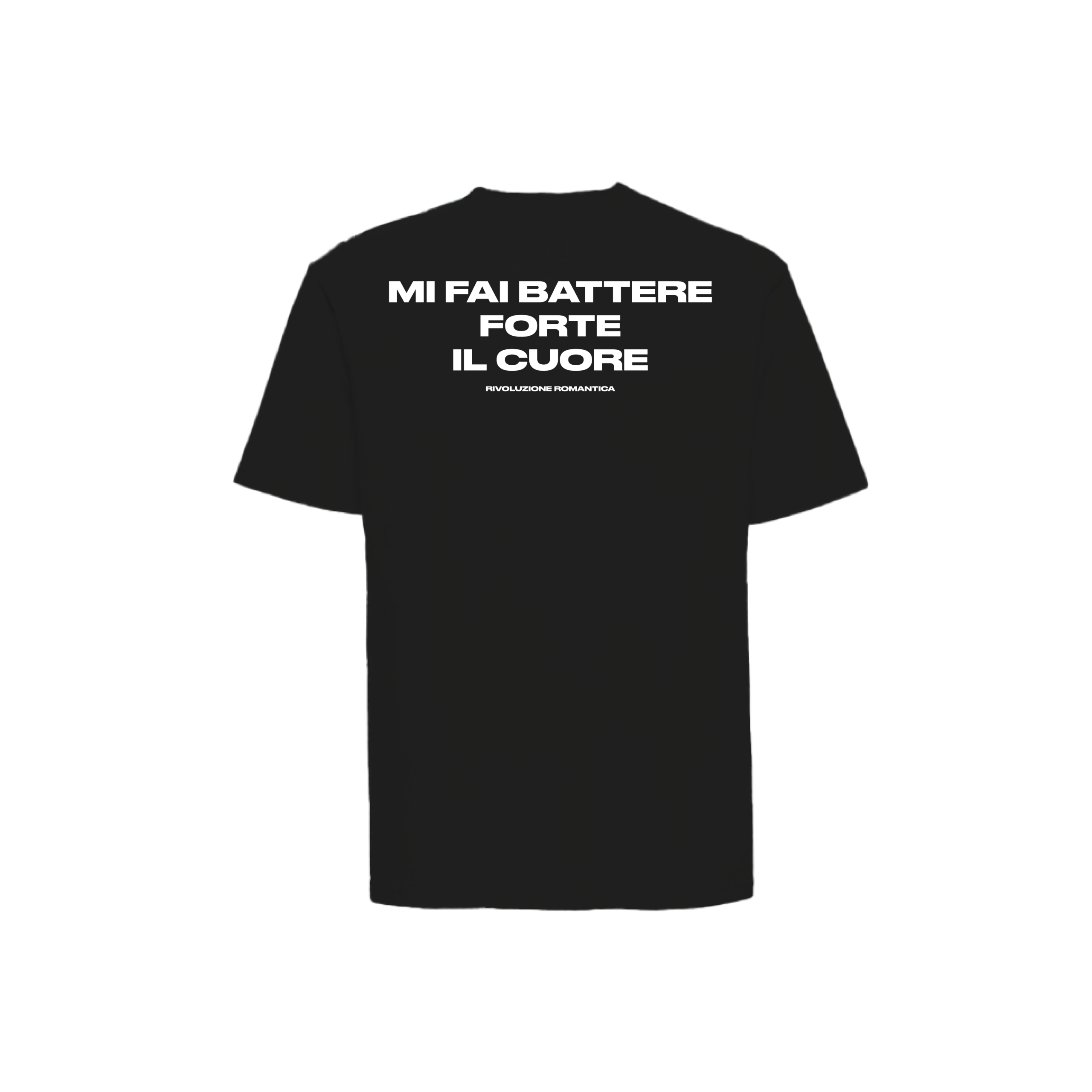 TSHIRT "MI FAI BATTERE FORTE IL CUORE" BLACK