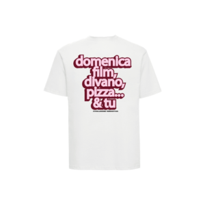 TSHIRT "DOMENICA FILM,DIVANO,PIZZA E TU" WHITE