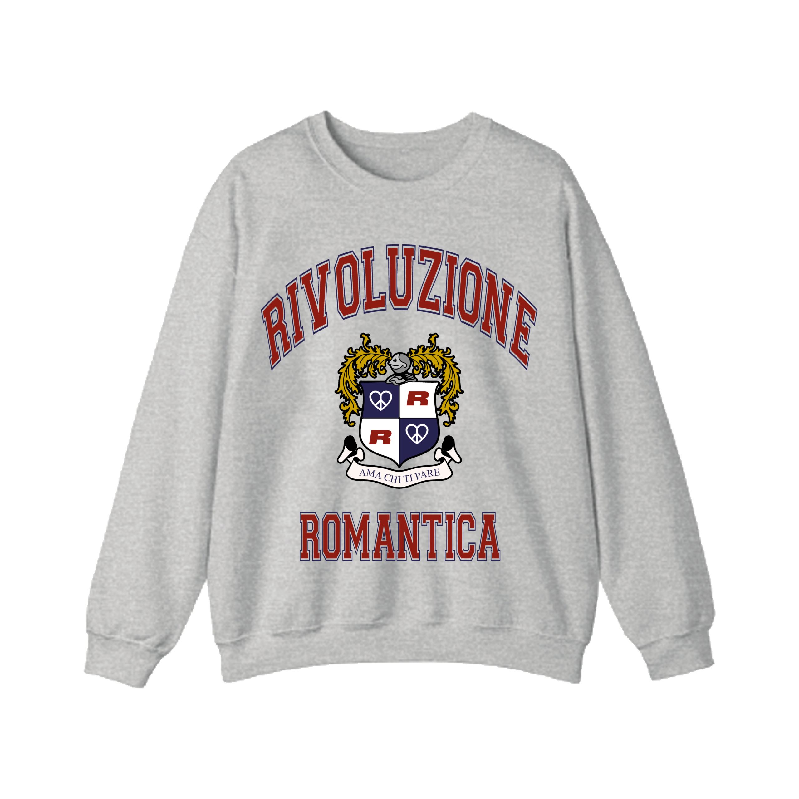 FELPA GIROCOLLO "COLLEGE" ASH