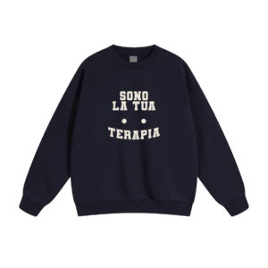 FELPA BLUE NAVY "SONO LA TUA TERAPIA"