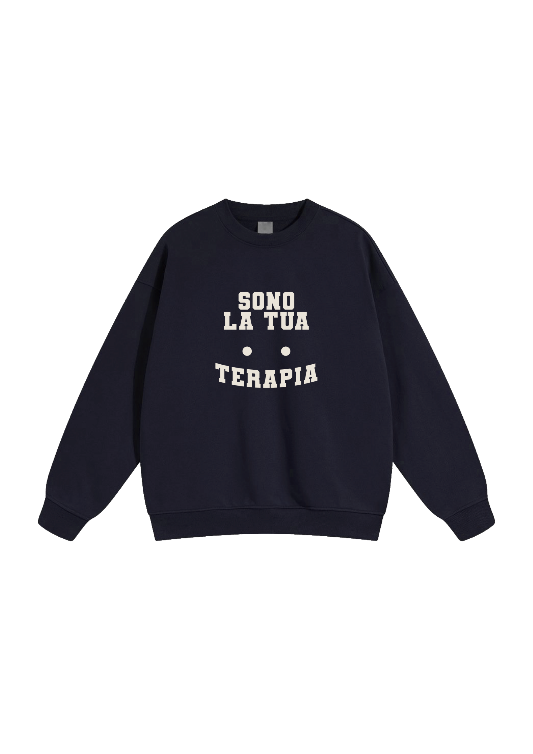 FELPA BLUE NAVY "SONO LA TUA TERAPIA"